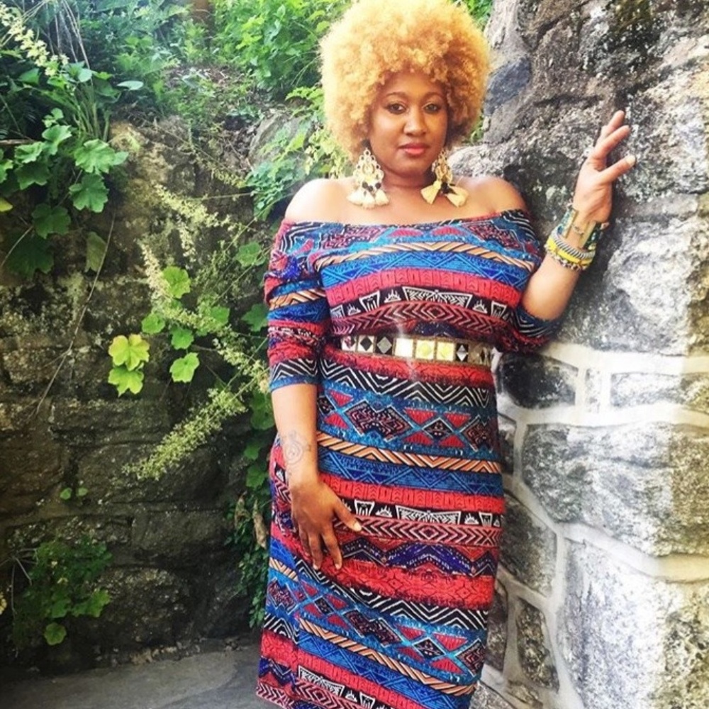 Multi-colored African Print dress